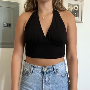 Black halter top